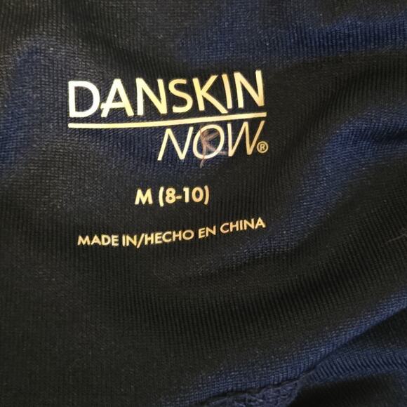 Danskin Now Leggings Womens Medium 8-10 Blue Sapphire Activewear Dri-more Logo - Picture 7 of 7